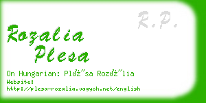 rozalia plesa business card